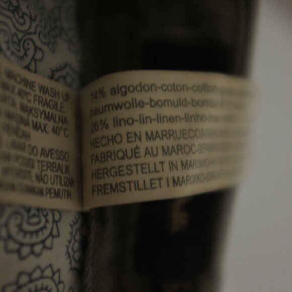 COPY - Massimo Dutti Olive Green Cotton Linen Blend Slim Fit Pants size 40 - Picture 10 of 13